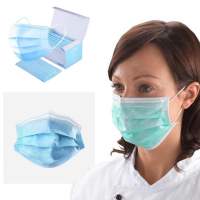 Door-to-Door Disposable Surgical Face Mask 3-ply Protective Masks in Stock