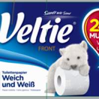 Papier toilette Veltie Soft & White, 24 rouleaux, 3 plis