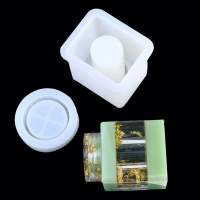 Delicate Box Resin Molds for Jar with Lid, DIY Jewelry Bottle Molds ， Storage Box Bottle Container Silicone Epoxy Resin Molds fo
