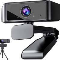 Cámara web X-Kim Full HD 1080P con micrófono, cámara web USB para computadora, cámara web de transmisión para computadora portát