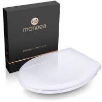 Mondea® Hochwertiger Premium WC Sitz mit doppelter Absenkautomatik - Quick Release - O Form Universal - Duroplast - Antibakteria