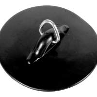 Abflußstöpsel Ø 38,5 mm - 50,5mm schwarz, 5 Stück