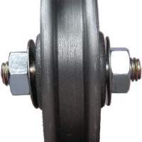 Sliding gate roller 500 D.160mm groove 14/16mm loosely turned ktg.Nut gray cast iron roller