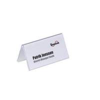 DURABLE table name sign 805119 100x52/104mm transparent 25 pieces/pack.