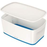 Leitz storage box with lid MyBox small 5l white/blue