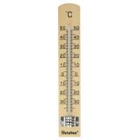 METALTEX indoor thermometer beech wood pack of 10
