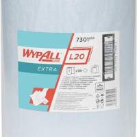 Wiping cloth WYPALL L20 7301, L385xW325approx. mm, blue, 2-ply, 500 wipes/roll