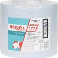 Wiping cloth WYPALL L20 7300, L380xW235approx. mm, blue, 2-ply, 500 wipes/roll