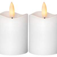 BEST SEASON LED candle flame 5x7.5 white 2 pieces