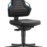 BIMOS swivel work chair Nexxit Rl. integral foam black handle blue 450-600mm