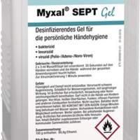 Hand disinfection gel MYXAL® SEPT GEL, 1 l, perfume-free and dye-free