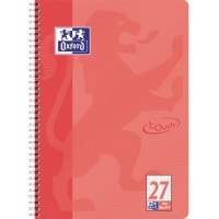 Oxford college pad Touch DIN A4+ L27 lined coral 80 sheets