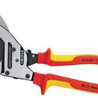 Cable cutter L.320mm VDE ratchet function. Working B.60mm with 2Knipex sleeves