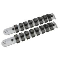 Wall strip for socket wrench inserts, 2 pcs. Set, 3/8'' drive