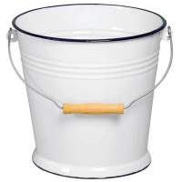 KARL KRÜGER enamel bucket 10l white