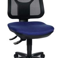 Office swivel chair seat height 430-510mm blue with lumbar support without armrests