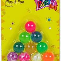 Bouncy ball 25mm 10 pieces on blister card, 1 blister
