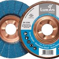 LUKAS serrated lock washer SLTT Z Power, D. 125mm, grit 40 flat, INOX, 10 pieces