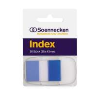 Soennecken adhesive strips Index 5822 25x43mm 50 strips blue