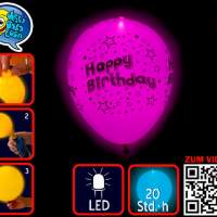 LED light-up balloons Happy Birthday, 1 pack 4 pieces/pack