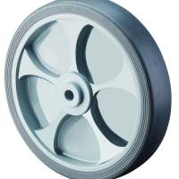 Rubber wheel, Ø 125 mm, width: 32 mm, 120 kg