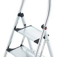 Folding step 2 steps working height approx. 2250mm aluminum load capacity 150kg