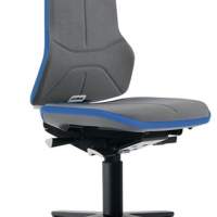 Swivel work chair neon with castors/piping blue Supertec Seat H.450-620 mm