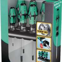 Screwdriver set 6 pcs. TX10/15/20/25/30/40 with hole 6KT blade with wall bracket