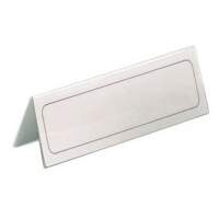 DURABLE table name sign 805219 210x61/122mm transparent 25 pieces/pack.