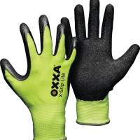 OXXA gloves X-GRIP-LITE size 9 black/fluo-yellow nylon carrier Cat.II, 1 pair